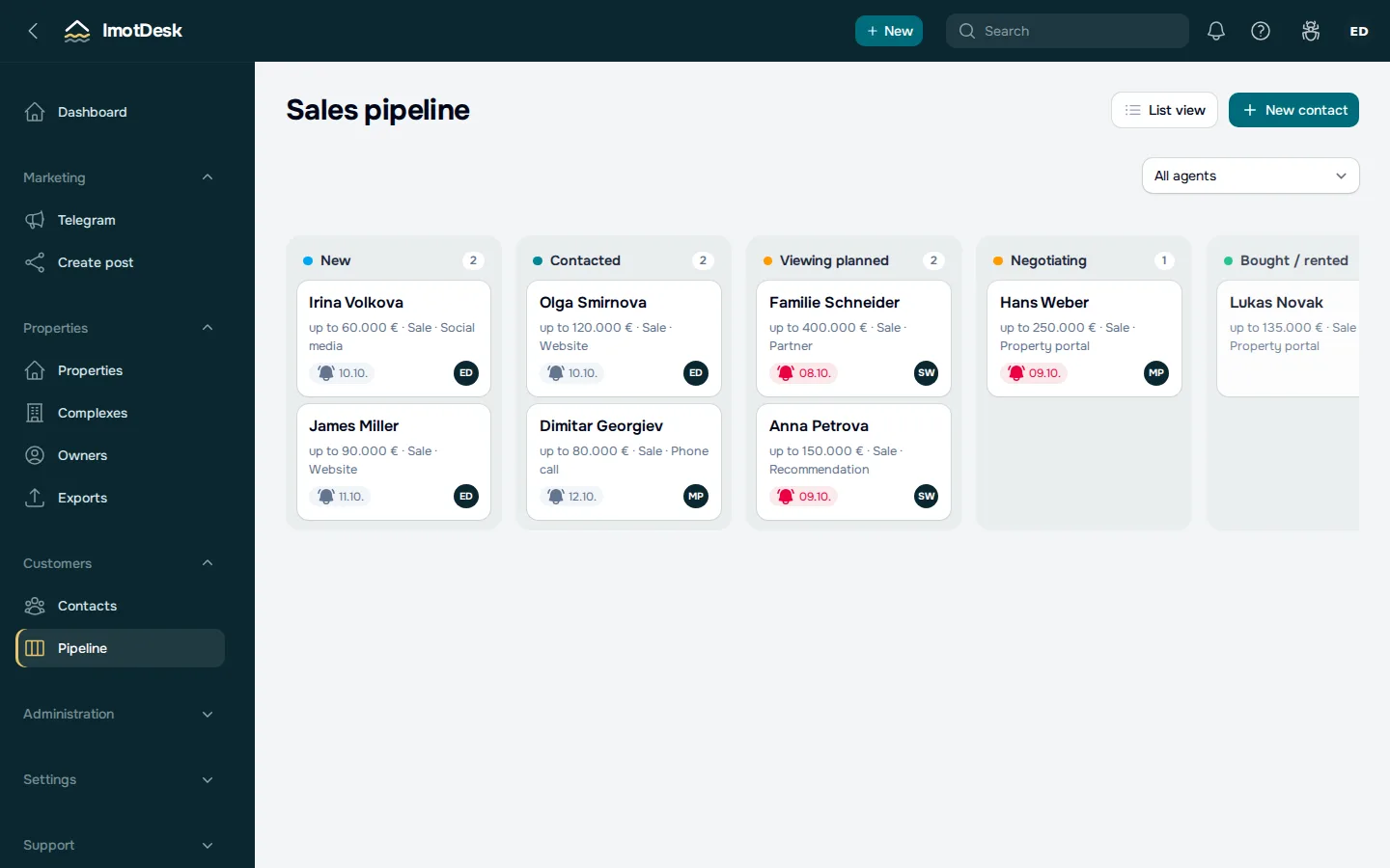 Match buyers to properties