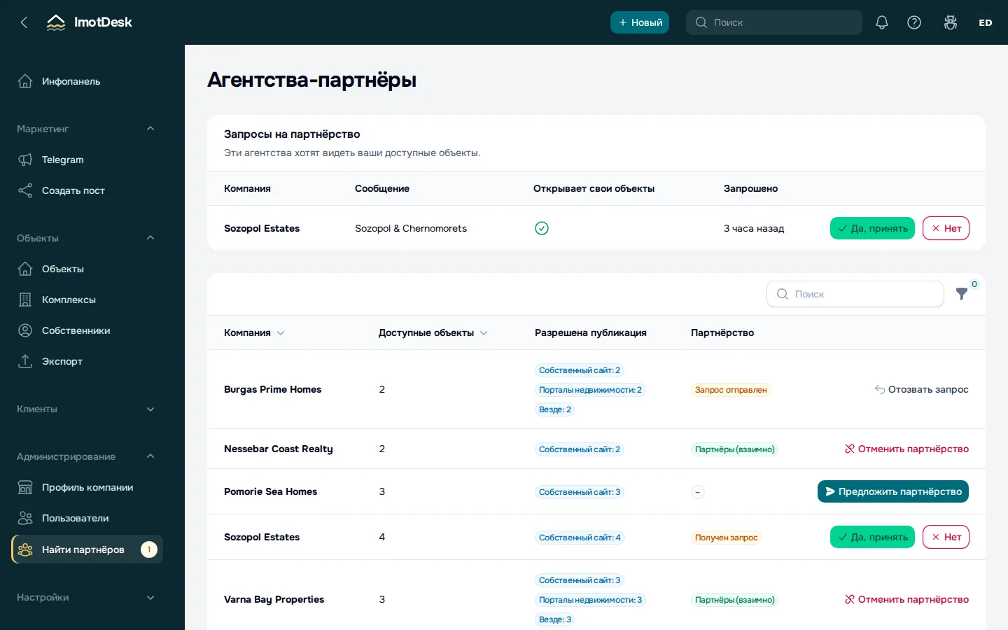 Продавайте вместе с другими агентствами